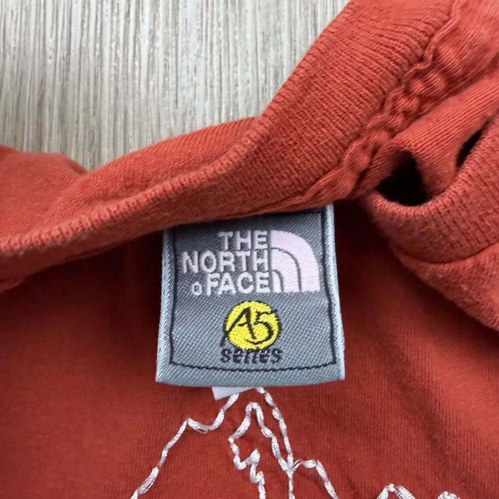 The North Face Shirt Mens Large Orange Ski Mountain Logo Graphic Tee Outdoor